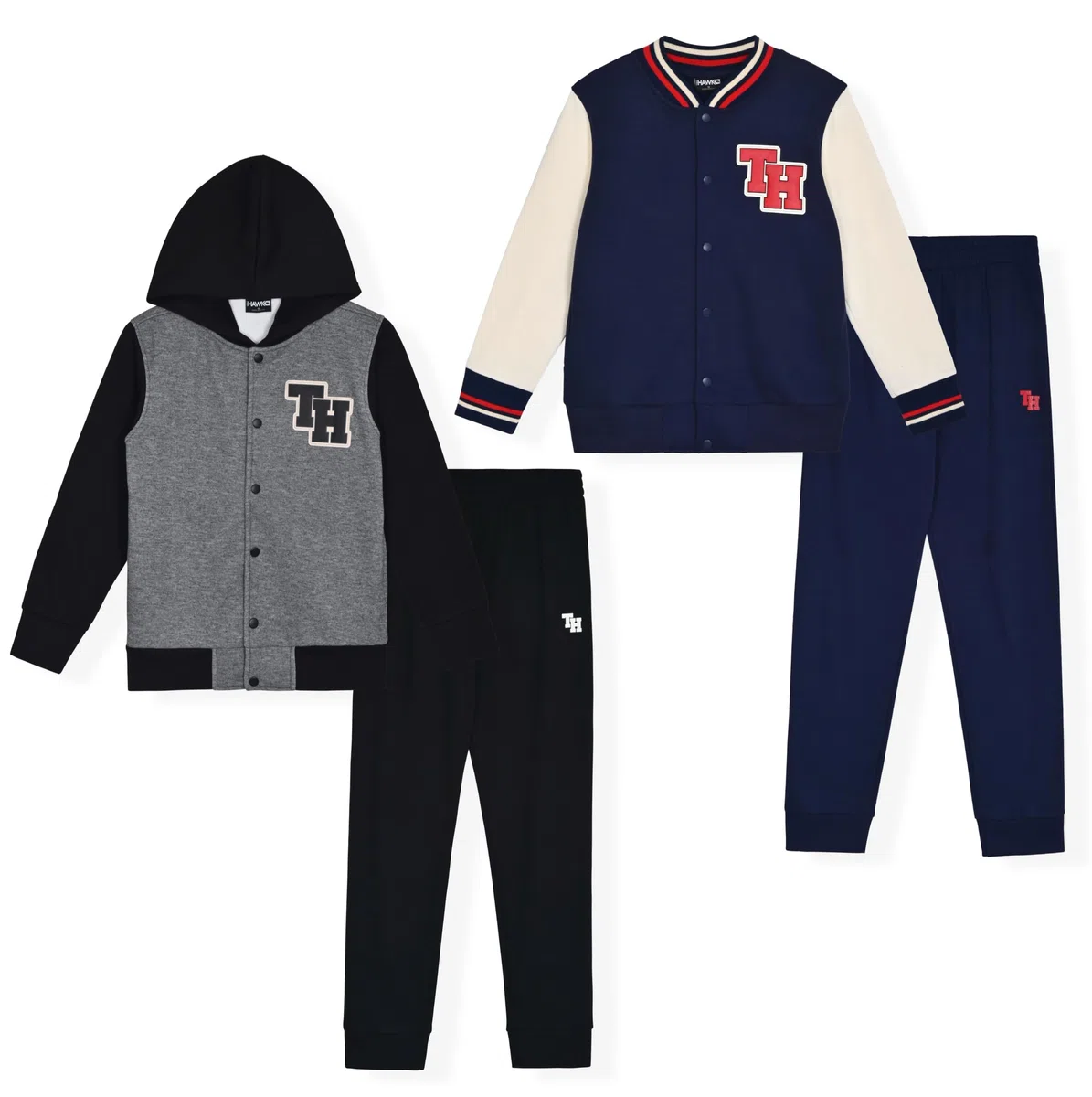TONY HAWK Conjunto deportivo para niños, paquete de 2 unidades con capucha de forro polar y pantalones deportivos para niños
