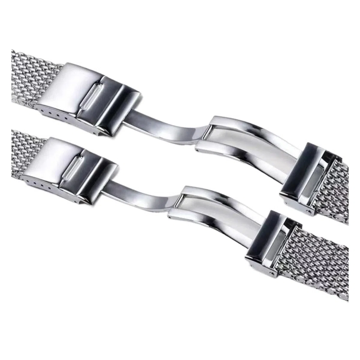 Genérico Compatible con Pulsera de eslabones Rosca Plateada Breit Super Ocean/Avenger/Navitimer-22 mm