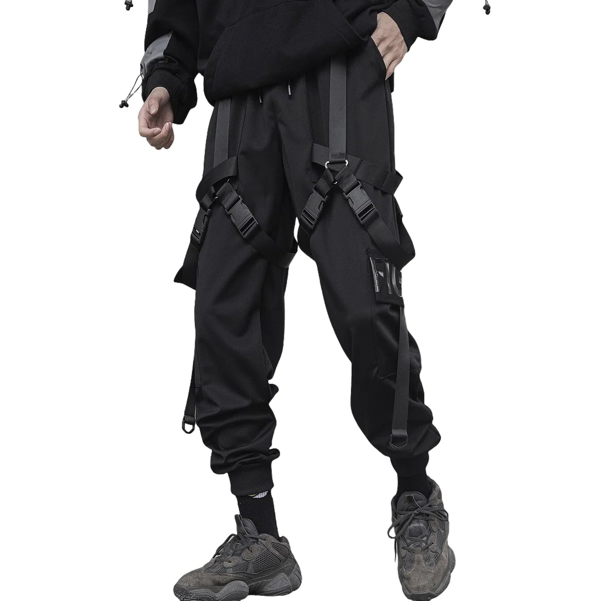 XYXIONGMAO Techwear Cyberpunk - Pantalones de hip hop para hombre, ropa de calle, gótico, pantalones cargo tácticos para hombre