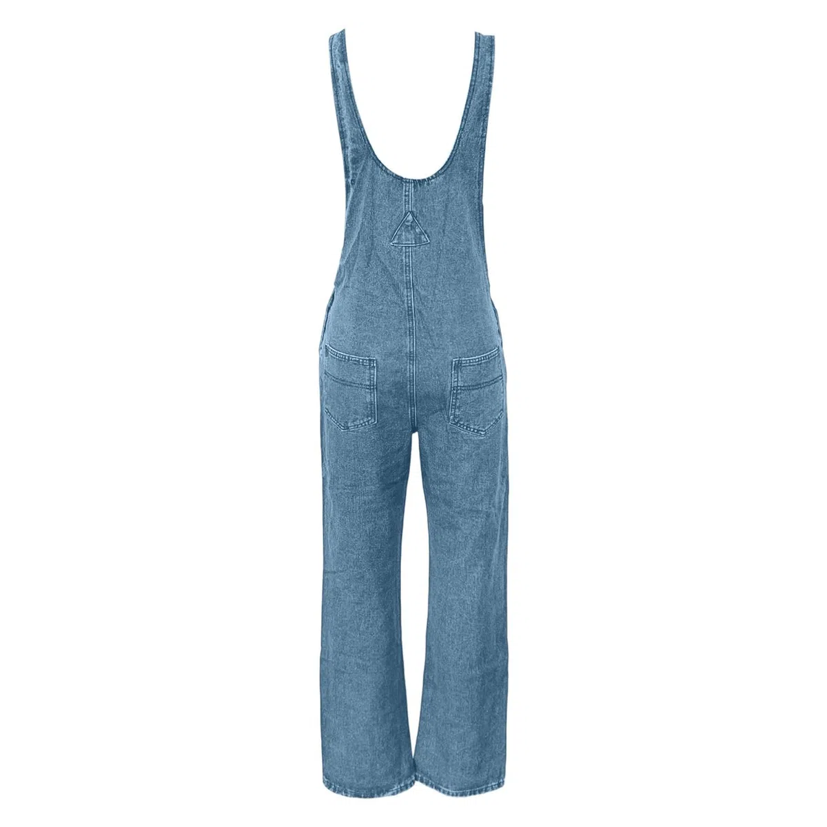 Genérico Mono Vaquero Sin Tirantes para Mujer Talla Grande Tejido Elástico Holgado Cómodo con Bolsillos Informal Diario