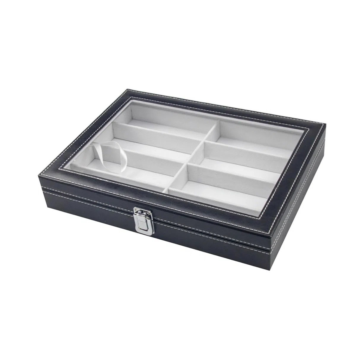 Caja expositora para gafas, bandeja de joyería, organizador de gafas de sol para mesa, hogar, viajes, almacenamiento