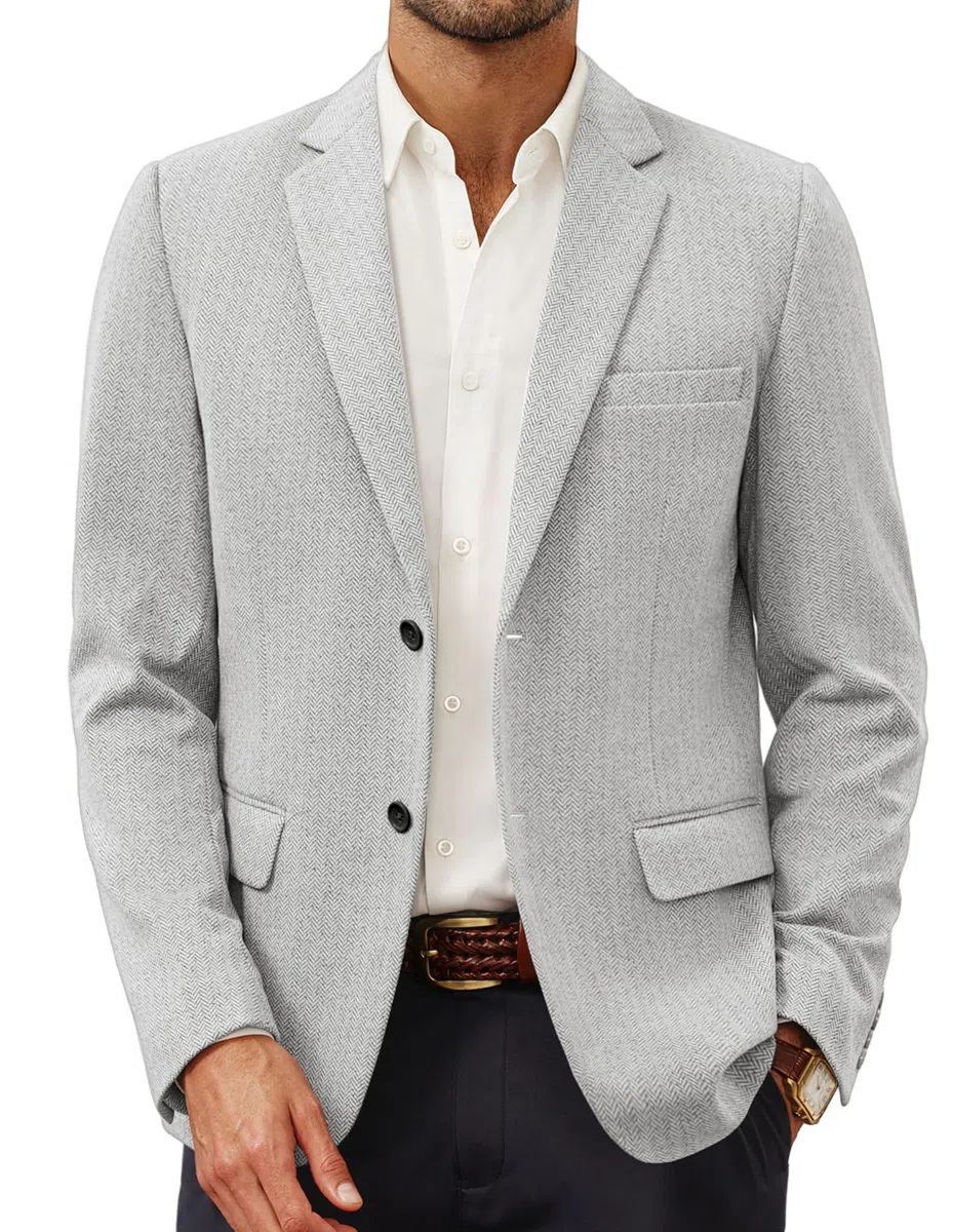 PJ Paul Jones - Chaqueta Tipo Blazer de Espiga para Hombre, de Punto, Ligera, Informal, Deportiva