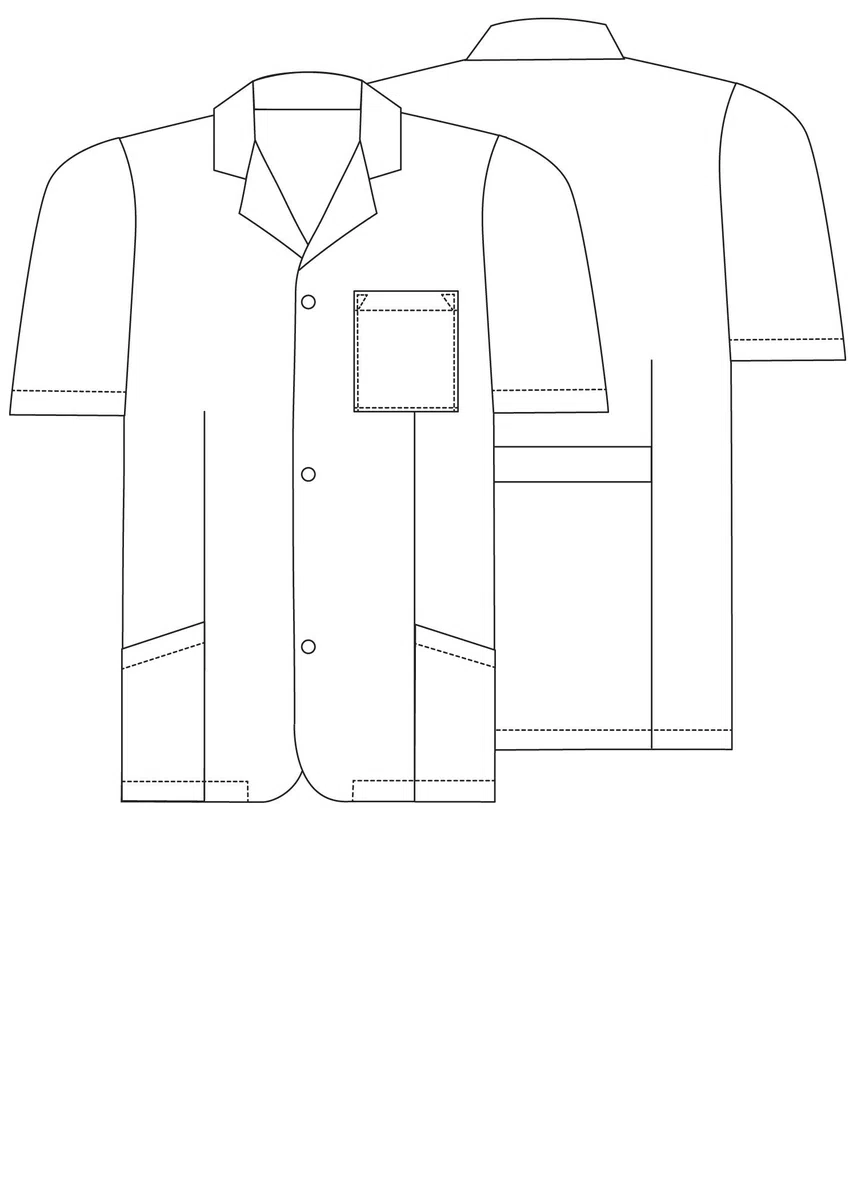 Adar Batas de laboratorio unisex - Bata de laboratorio de manga corta de 79 cm
