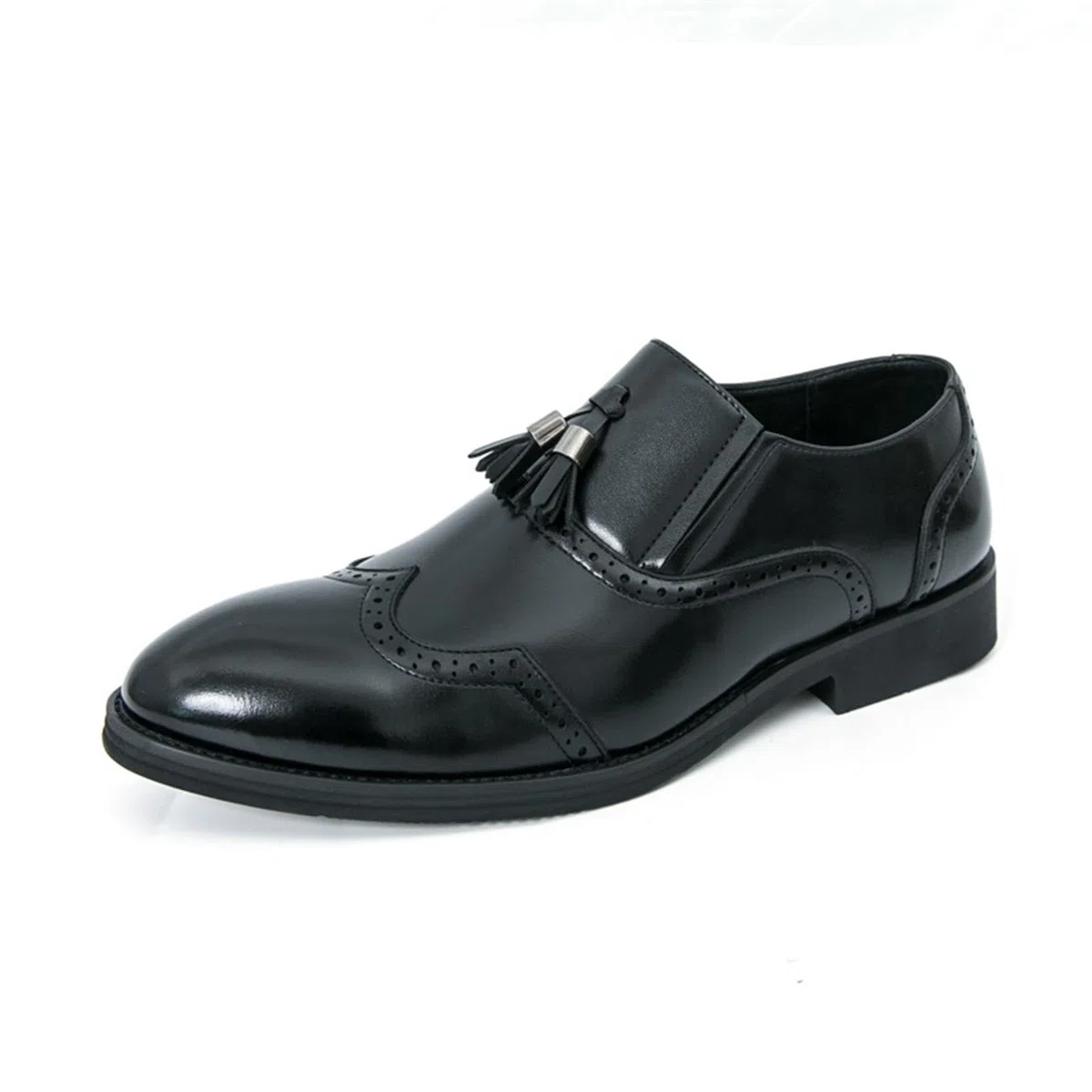 Zapatos de Vestir para Hombre Mocasines con Borlas Estilo Brogue sin Cordones Calzado Formal Clásico para Bodas Negocios Oficina Fiestas