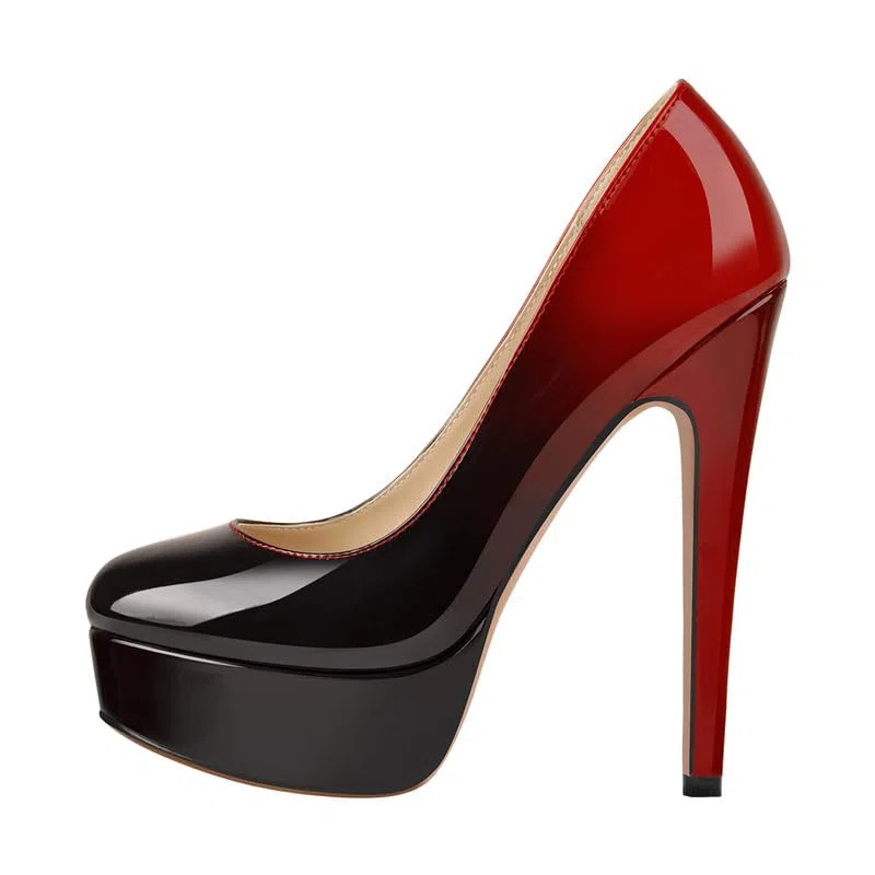 MissHeel Zapatos de tacón alto con plataforma, degradado, 38 EU