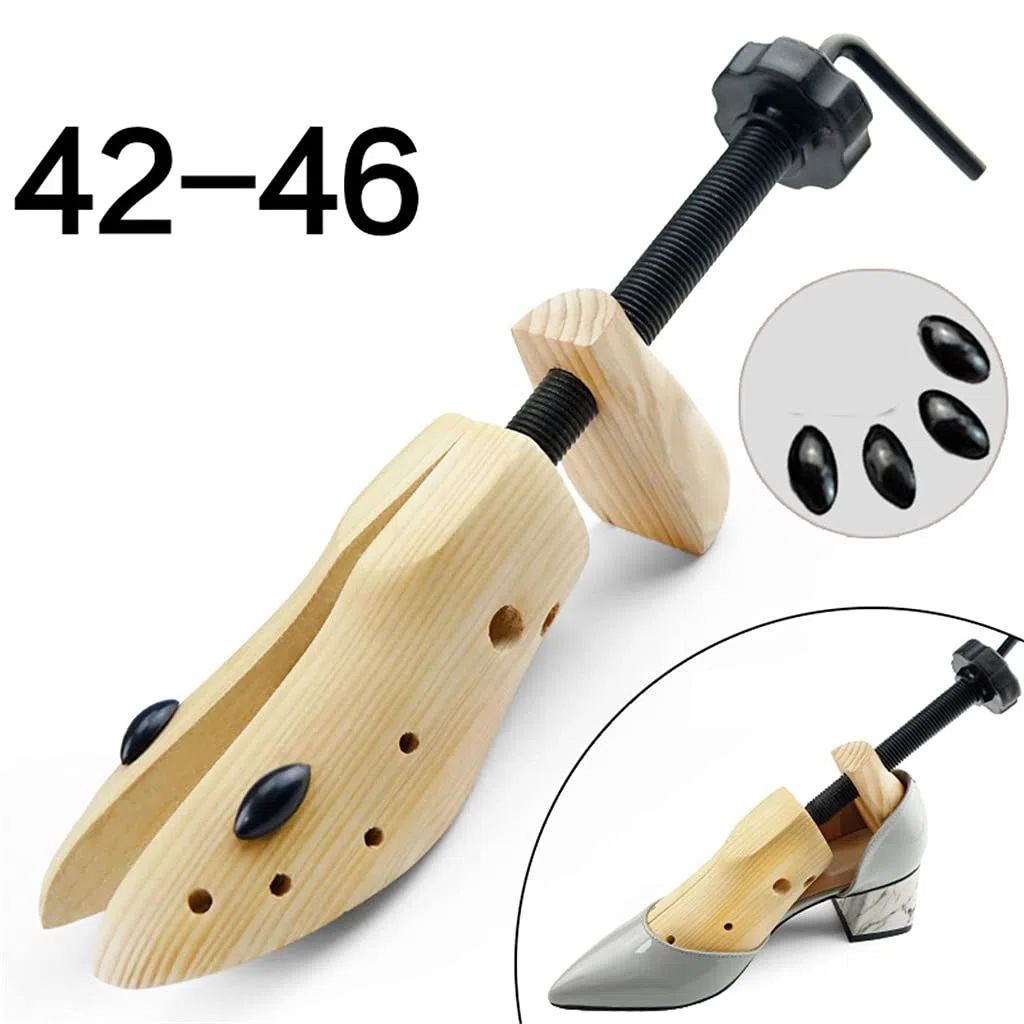 Hormas de Madera bidireccionales for Zapatos Hombre y Mujer, 2 Unidades, expansor Ajustable(Beige,39-41)