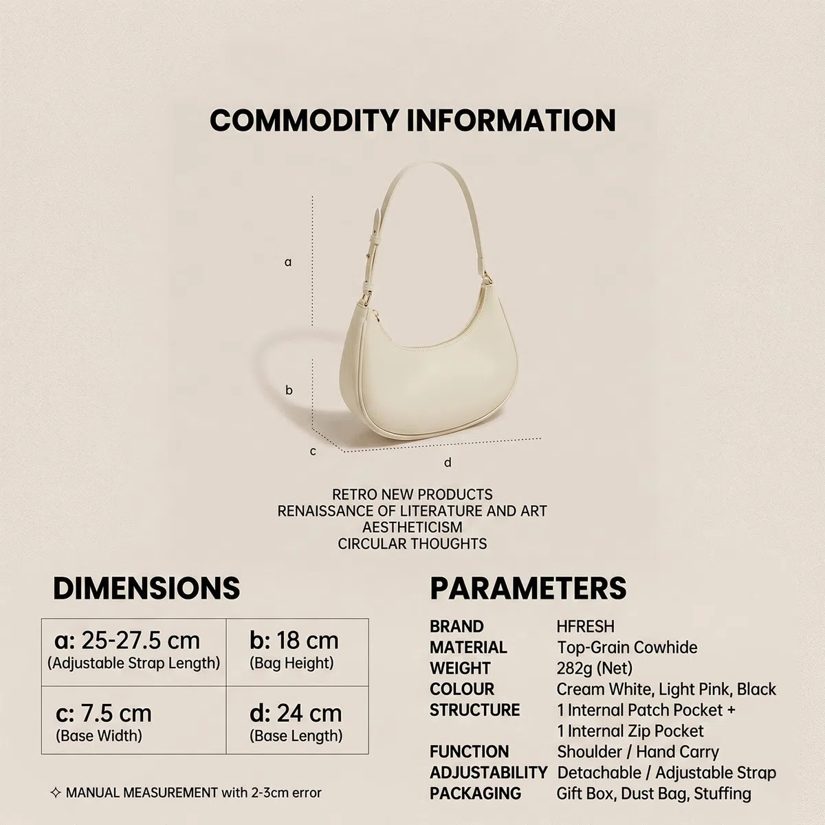 Bolso Bandolera Mujer de Cuero Genuino Blandito, Bolso de Hombro Media Luna Axila, Elegante Bolso Baguette Minimalista Casual Diario Rosa