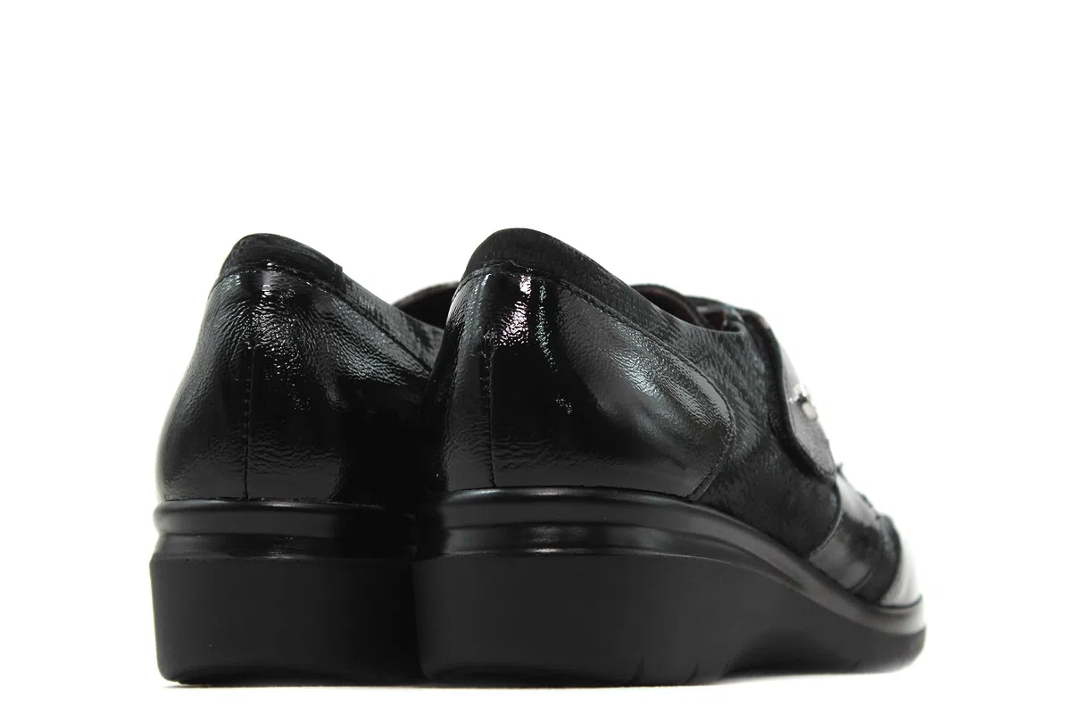 PITILLOS - Blucher,mocasín,Zapato con Tira adesiva,Casual,Piel y Tela,Plantilla Extraible,Deportivo,Sneaker para: Mujer Color: Negro Talla:36