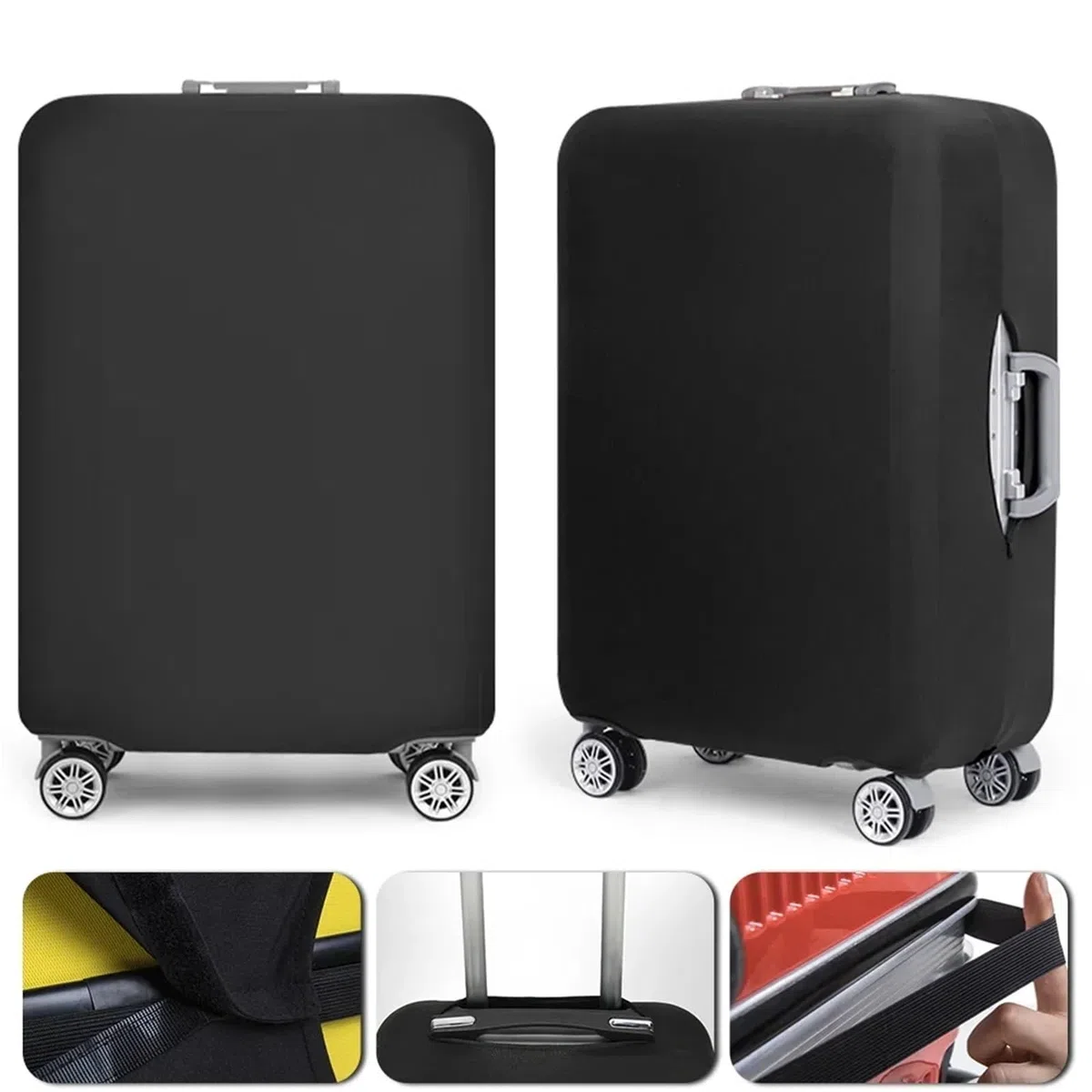 Funda Protectora for Maleta con Ruedas, Accesorios de Viaje Estampado Divertido, 2 uds para Maletas(L)