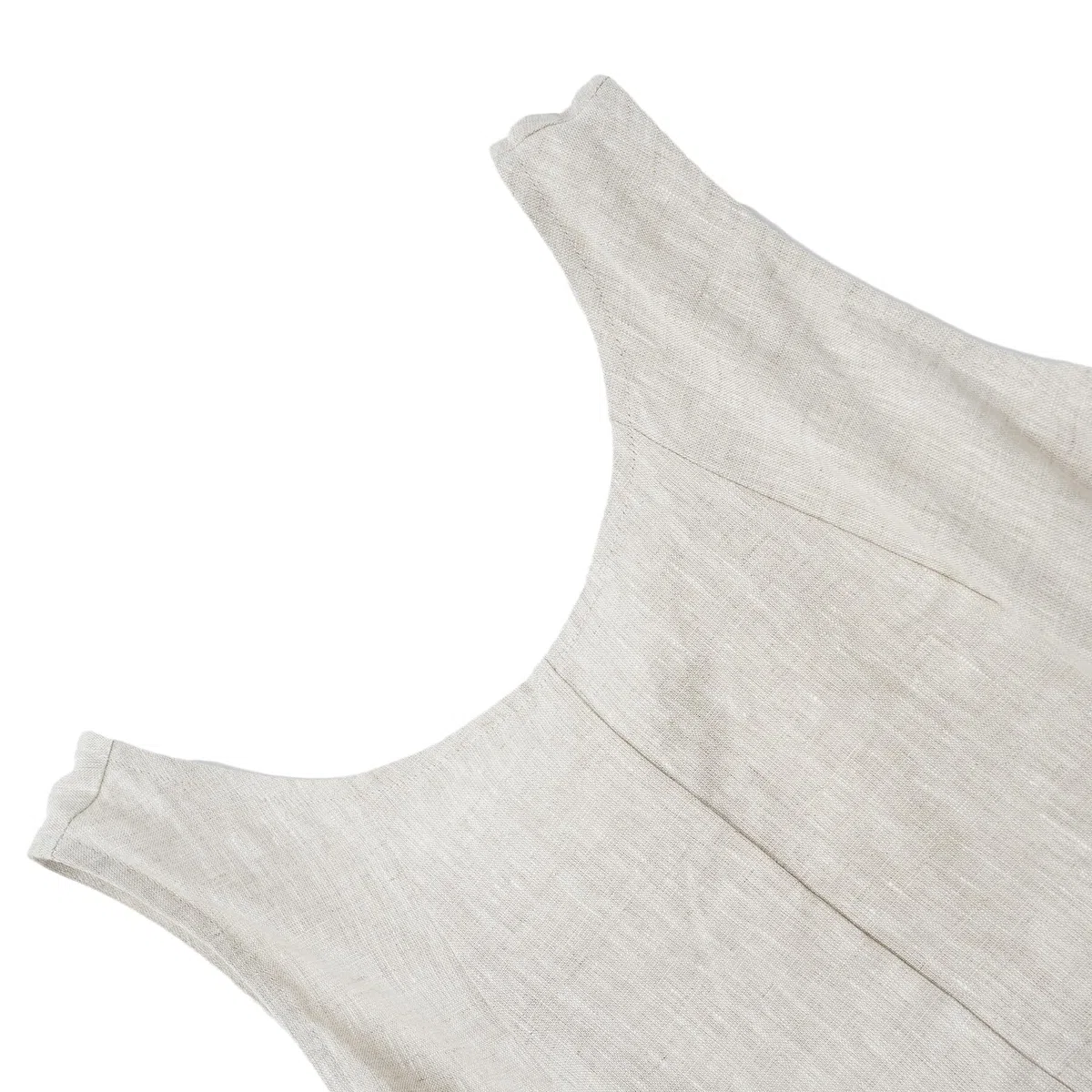 Amazhiyu Mono de lino para mujer, sin mangas, de pierna ancha, con cuello redondo, cuello redondo, elegante