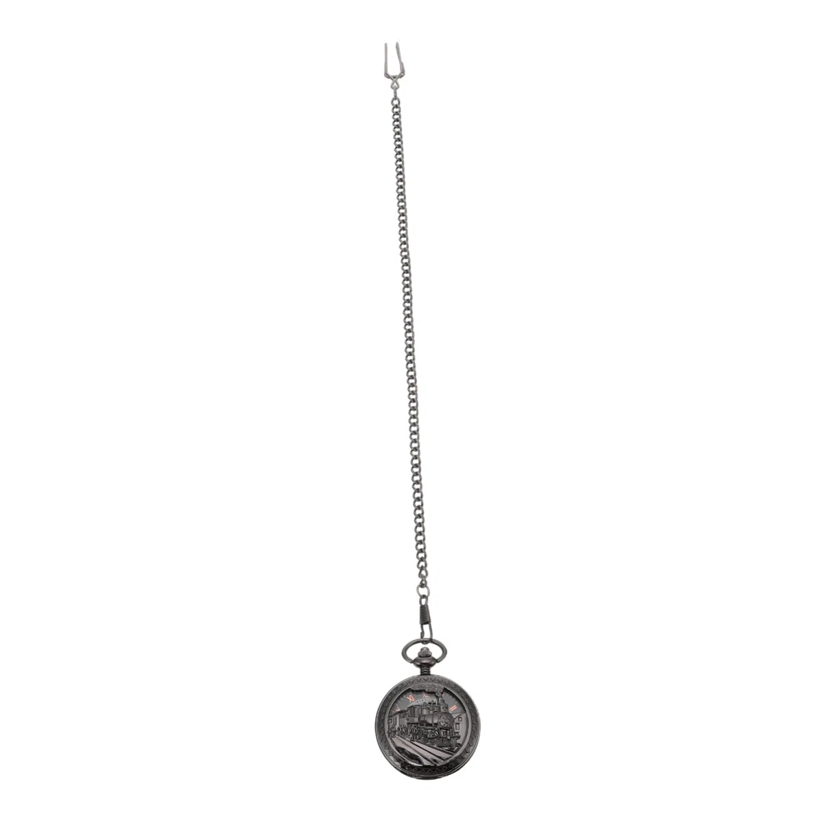 PACKOVE Reloj de Bolsillo mecanico Antiguo Collares Reloj Collar Vintage Reloj de Bolsillo Colgante de Reloj de Bolsillo Reloj mecanico Colgante Aleación de Zinc Black