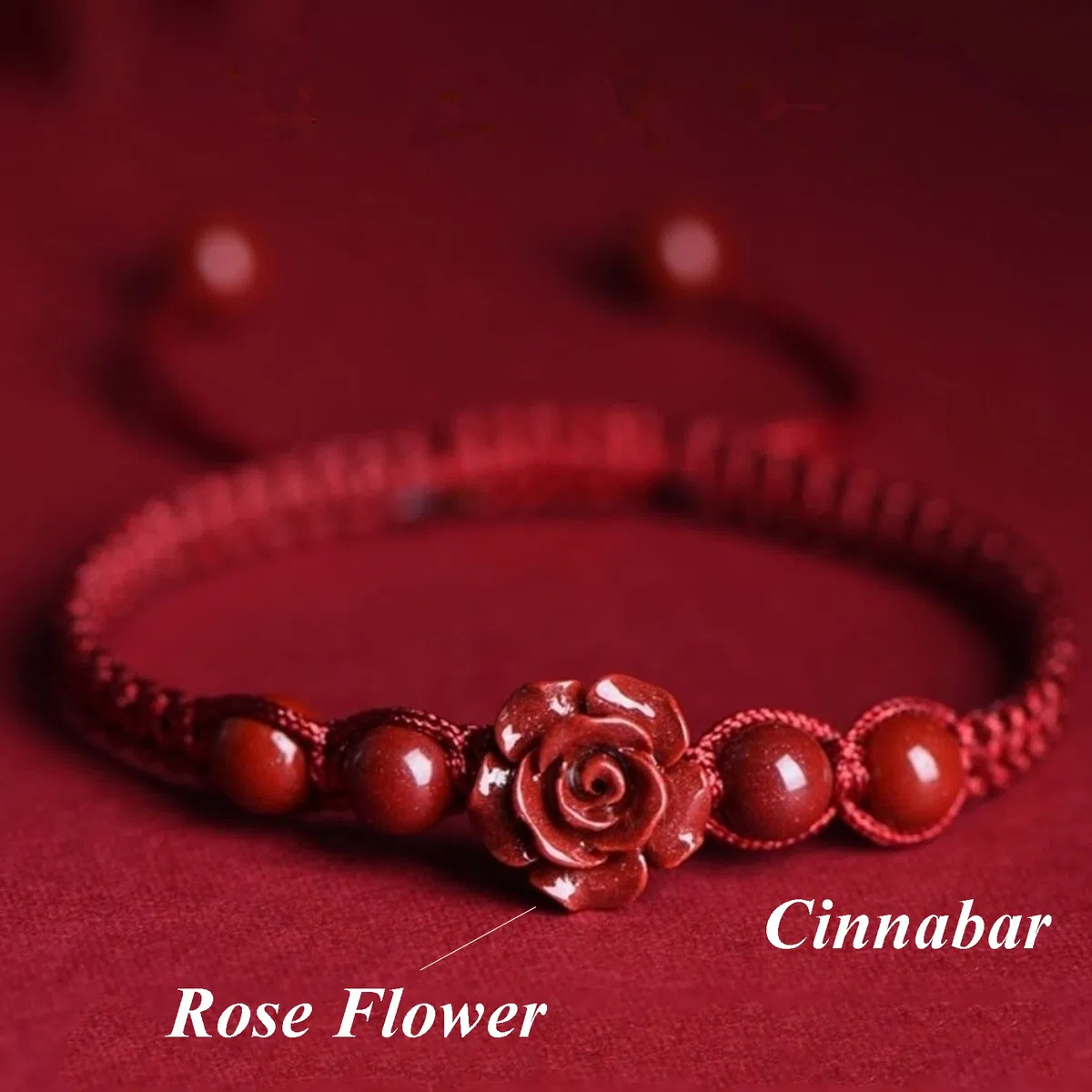 Pulsera Feng Shui Tobillera Pulsera de Hilo Rojo Pulsera de cinabrio S Natural Tobillera Pulsera de Prosperidad y Riqueza Talismán S Pulsera de Tobillo de Cuarzo de Cristal Amuleto para la