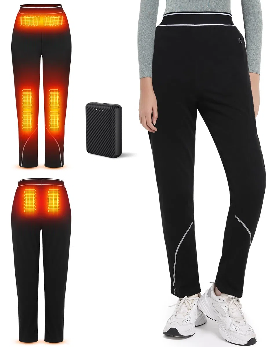 FERNIDA Ropa interior térmica calentada para mujer, pantalones térmicos, leggings térmicos con banco de energía, ropa interior térmica para mujer, pantalones cálidos de invierno, 8 almohadillas