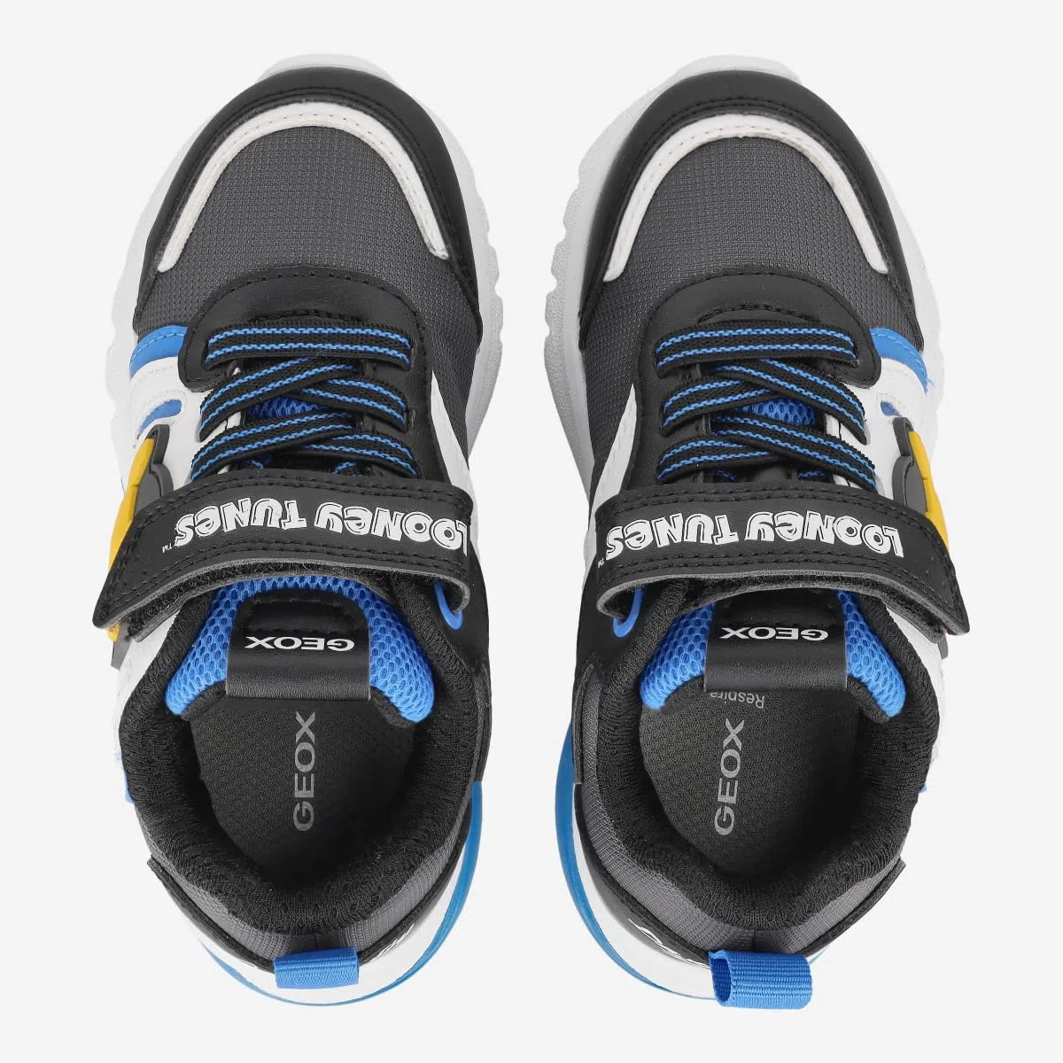 Geox Junior Boy J CIBERDRON Boy H - Zapatillas Deportivas, Color Negro y Azul