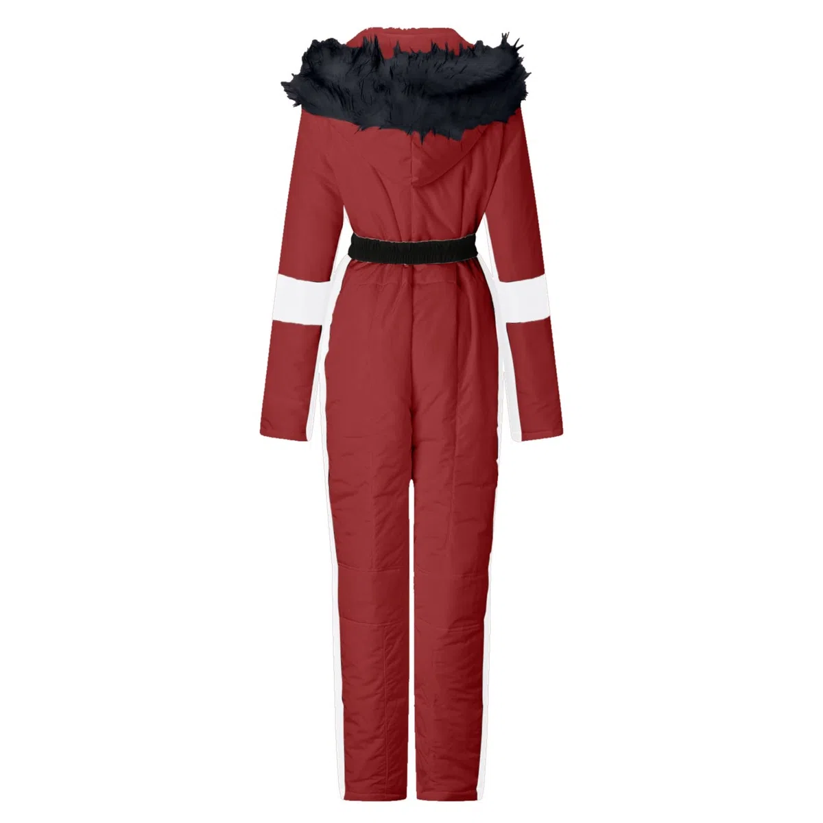 Traje de nieve para mujer de invierno – Traje de esquí mono de esquí de una sola pieza para esquiar conjuntos de esquí al aire libre mono de nieve con capucha cremallera resistente al viento