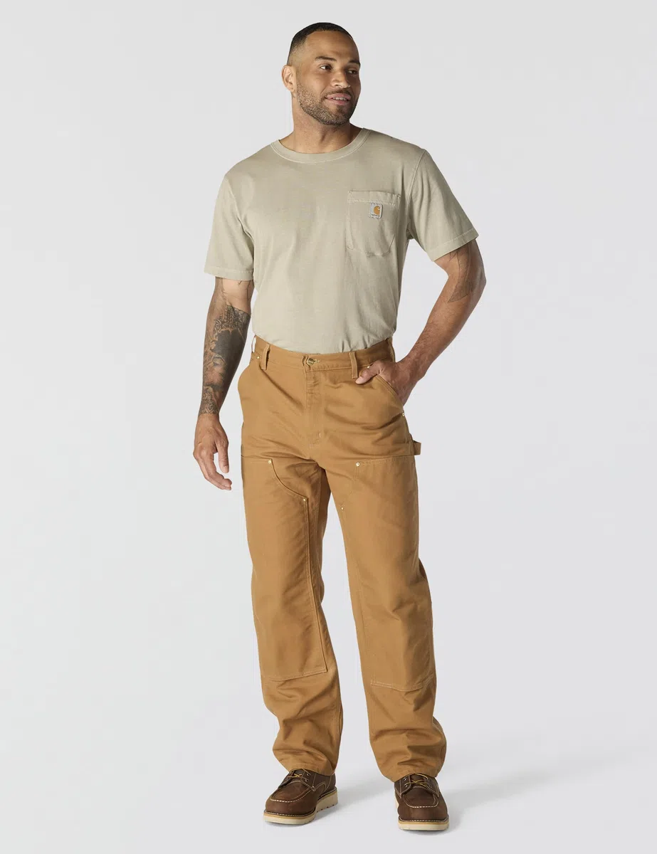 Carhartt Iconic B01 Firm Duck Double-Front Dungaree - Pantalones de utilidades de Trabajo Hombre