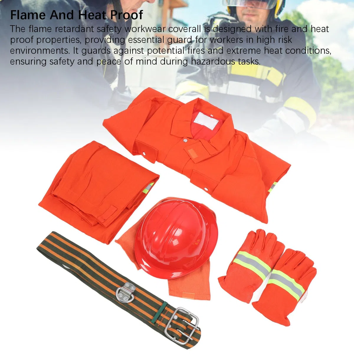 Dpofirs Mono Reflectante Ignífugo para Ropa de Trabajo de Seguridad contra Incendios, Protección Duradera para Entornos de Alto Riesgo, Opciones de Color de Material de Algodón Incluidas,