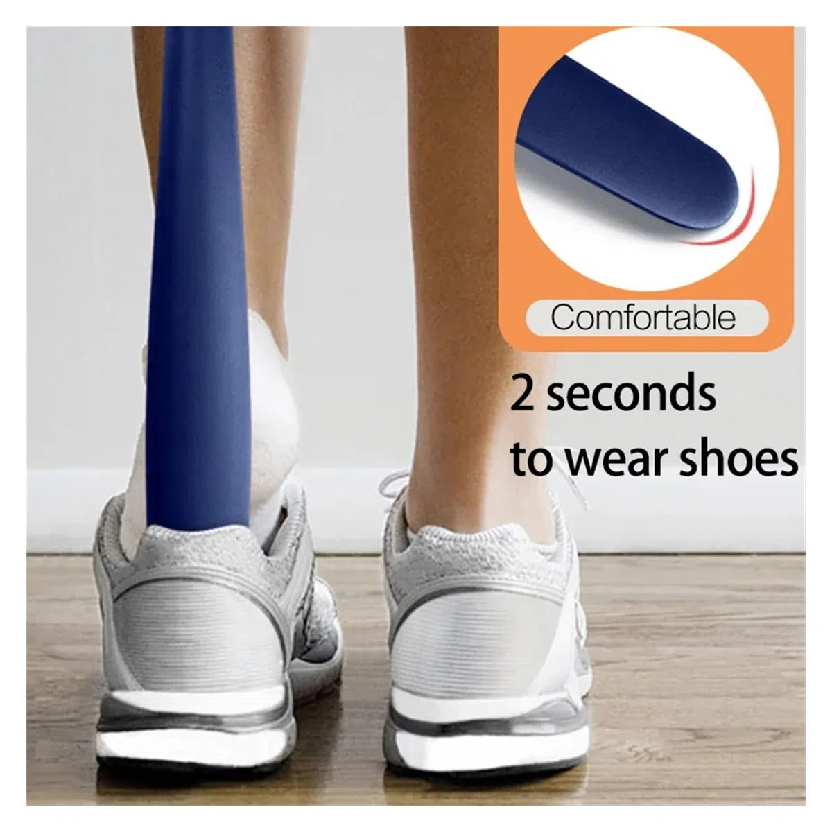 Calzador de plástico profesional 73cm, calzador con mango largo, útil levantador zapatos, cuchara magnética for, herramientas for embarazadas for el hogar para todos los zapatos