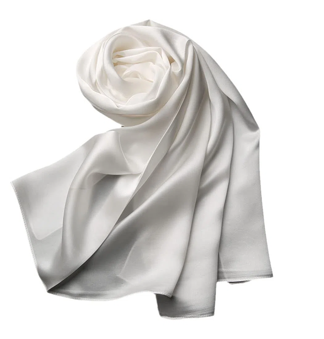 Pañuelos de Seda Lisa de satén para Mujer, Hijab, pañuelo para la Cabeza, Velo, Chal (Talla única 9)