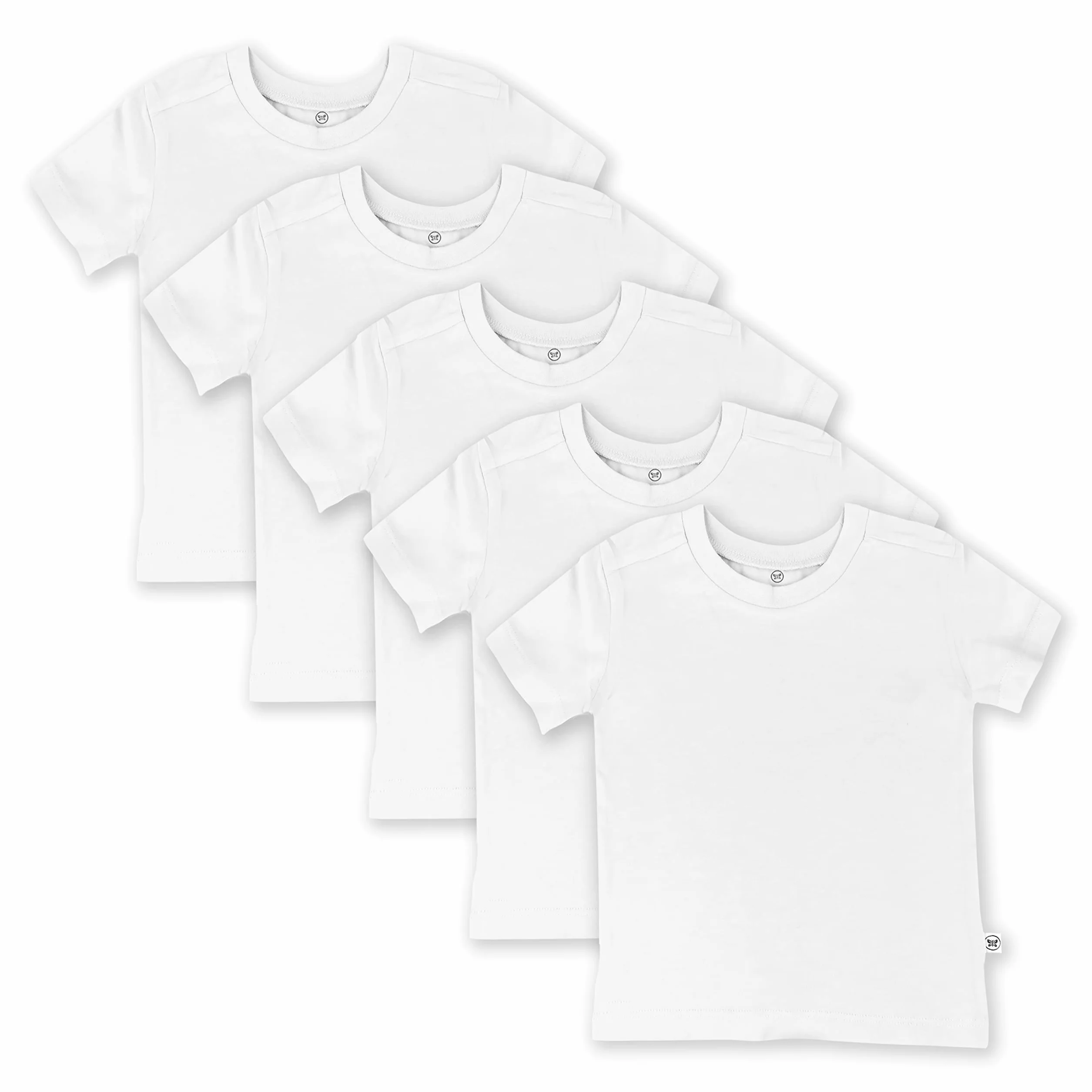 HonestBaby Multipacks de Camisetas de Manga Corta de algodón orgánico Camisetas para bebés y niños pequeños para Unisex bebé