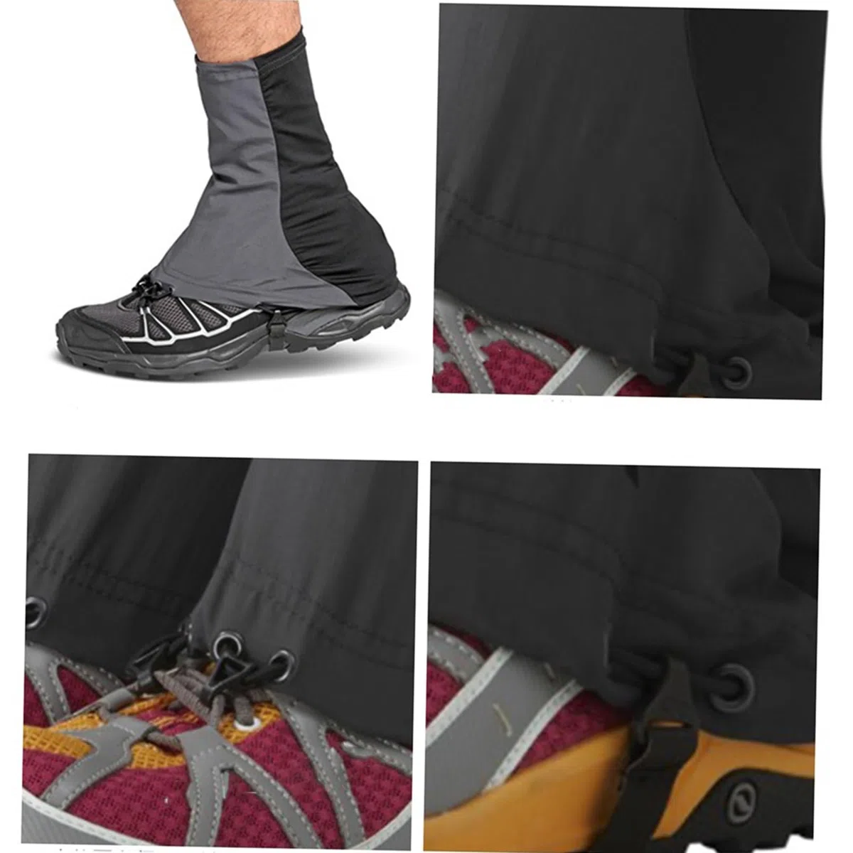 Polainas De Senderismo, Polainas De Escalada Al Aire Libre, Polainas Ajustables, Polainas De Tela For Botas Ligeras For Hombres Y Mujeres For Montaña, Nieve, Senderismo, Esquí, Caminatas, Escalada