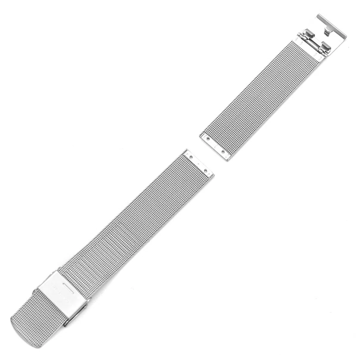 Correa de reloj de acero inoxidable de 18 mm de repuesto para Skagen (plata)