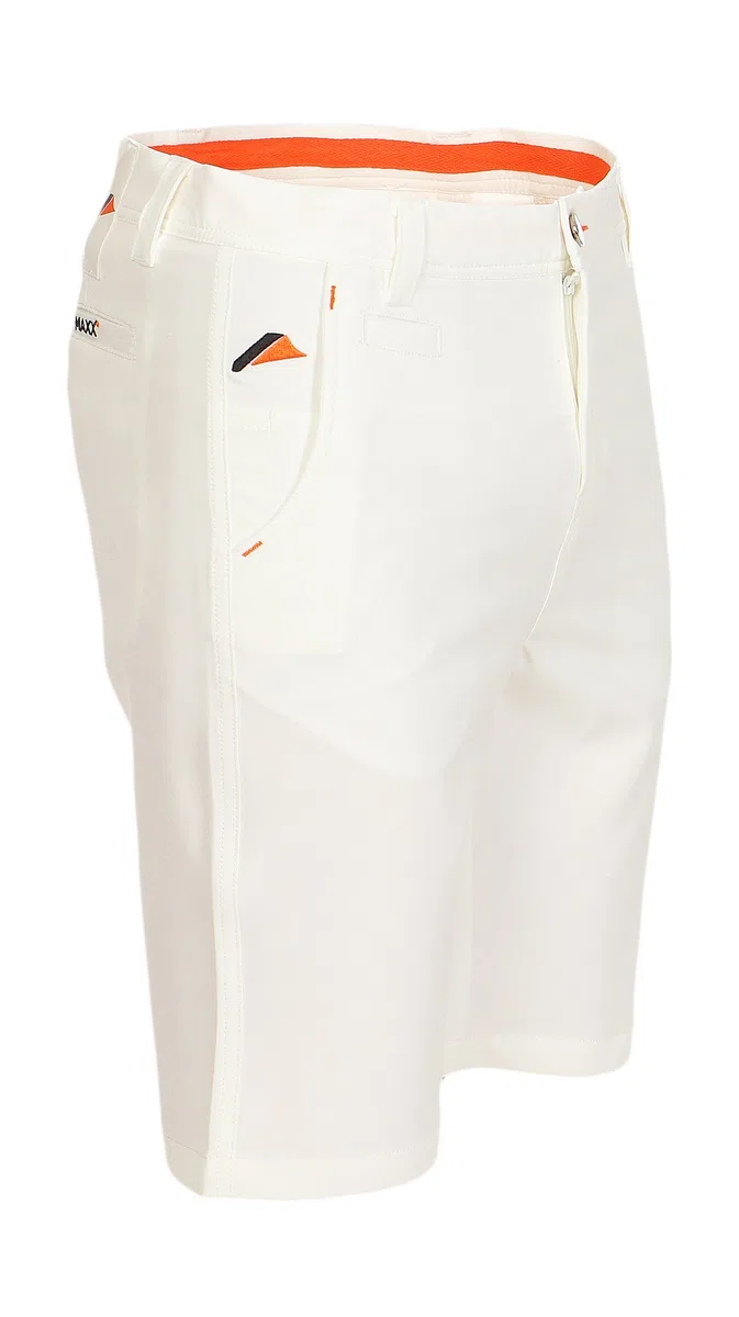 Maxx - Bermudas de golf para niño con cintura ajustable, Blanco, 128