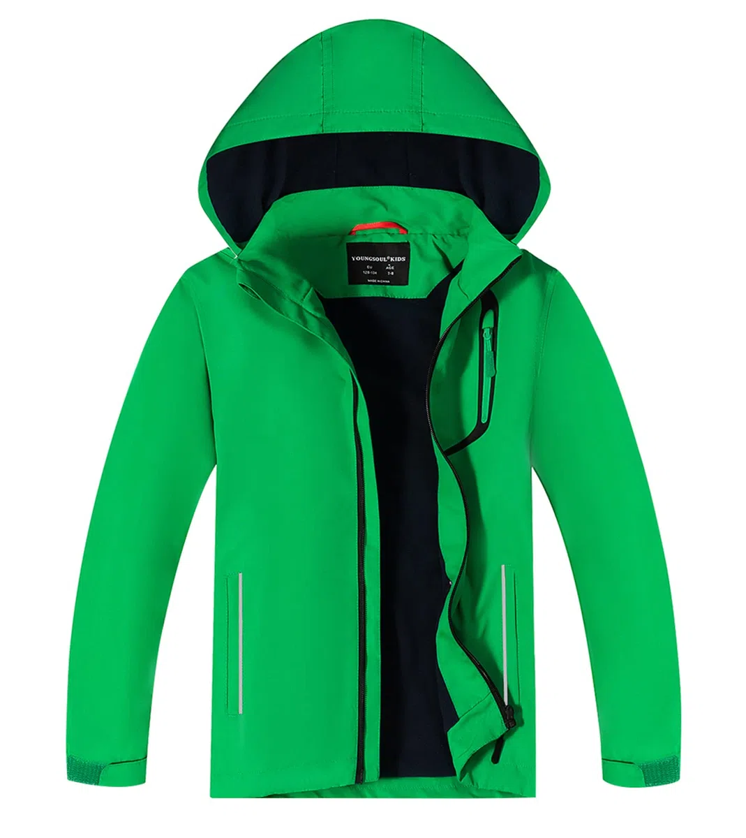 YoungSoul Impermeable con Forro Polar Niña Niño, Chubasquero con Capucha Desmontable
