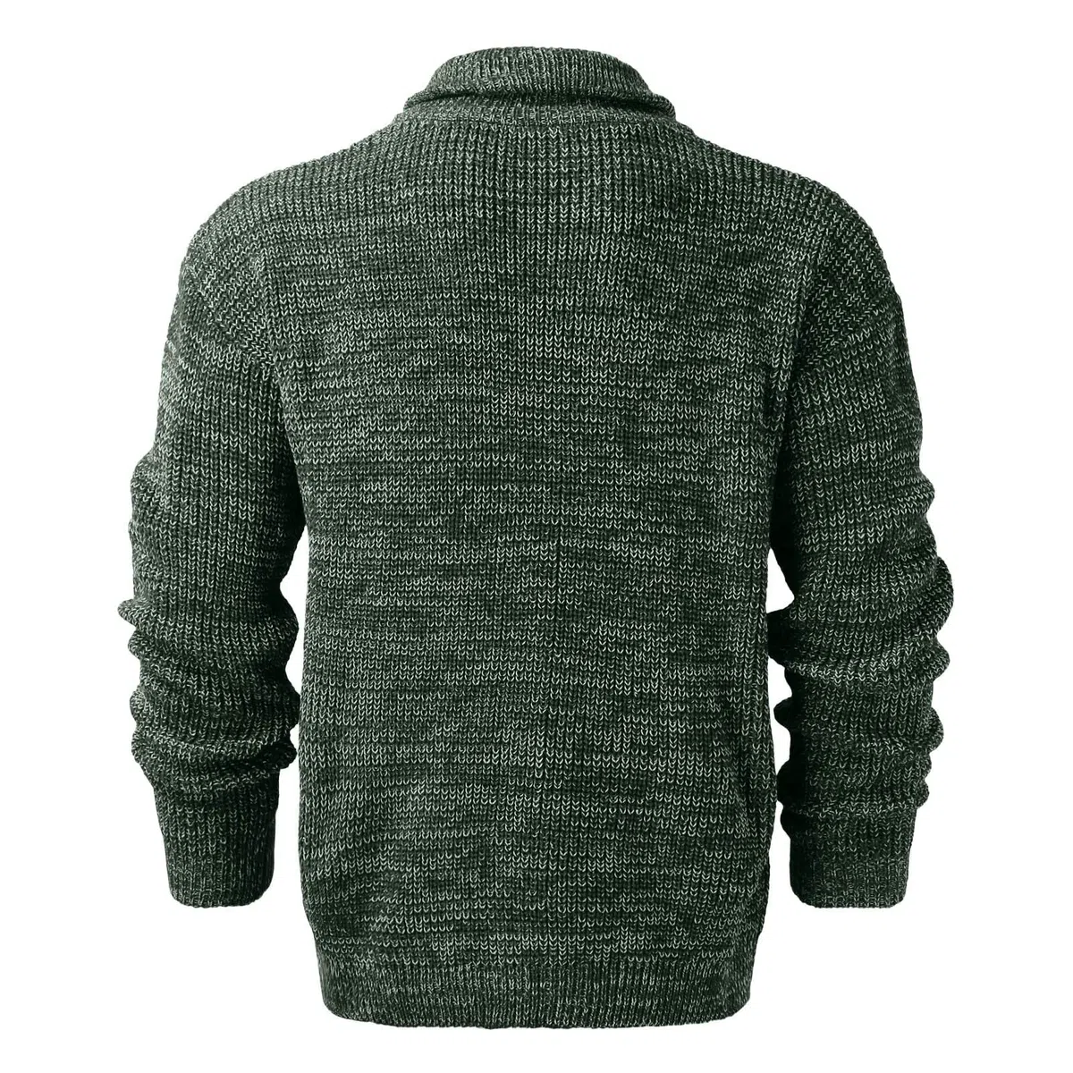 Cardigan Hombre Punto, Chaqueta De Punto Elegante Hombre Manga Larga Cuello De Chal Informal Prendas De Punto con Botones Sobreabrigo De Solapa Cárdigan Liso Jersey Suéter Otoño Invierno