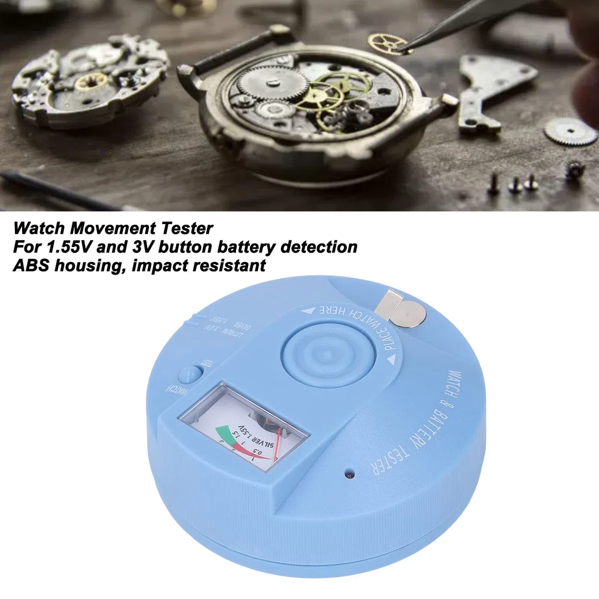 Mire el Probador de la Batería de la Celda del Botón del Reloj y el Analizador de la Batería para la Batería del Botón de 1.55V y 3V