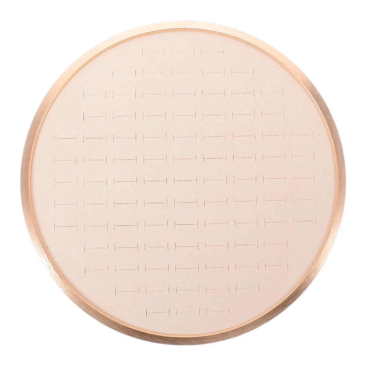 Bandeja redonda para joyas: organizador de pendientes con 68 ranuras, bandeja para exhibir collares de 29,6 cm (11,65'') - Plato decorativo para guardar anillos, collares, llaves y