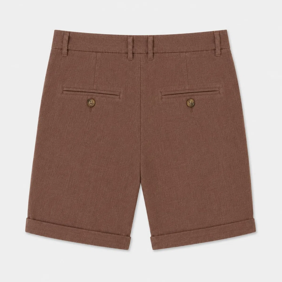 Bermuda Hombre de Lino, Pantalón Corto Casual de Verano, Shorts Elegantes con Bolsillos y Dobladillo, Estilo Mediterráneo para Playa, Vacaciones y Diario