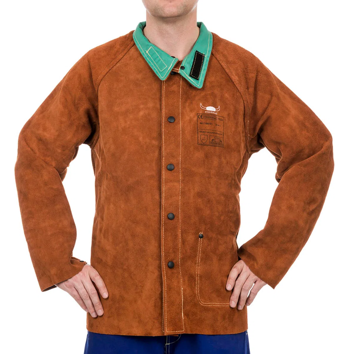 Weldas 44-7300/86/P/XL Chaqueta de soldadura "Leder-Proban", Talla XL