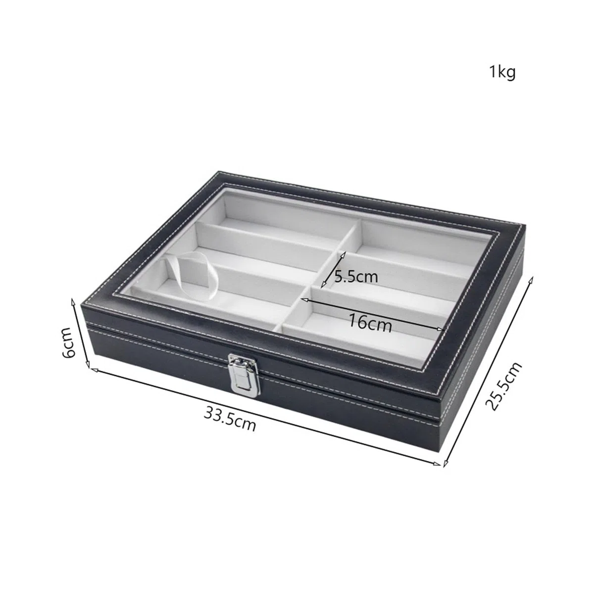 Caja expositora para gafas, bandeja de joyería, organizador de gafas de sol para mesa, hogar, viajes, almacenamiento
