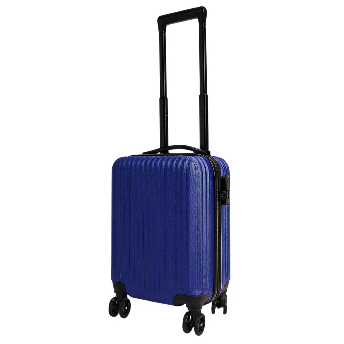 WELL HOME MOBILIARIO & DECORACIÓN Maleta de Cabina Azul 16'' 45x30x21,5cm en ABS Resistente con 4 Ruedas giratorias