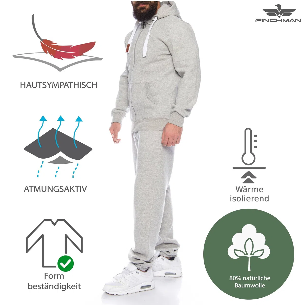 Finchman Finchsuit 1 - Conjunto deportivo para hombre FMJS135 gris XXXXL