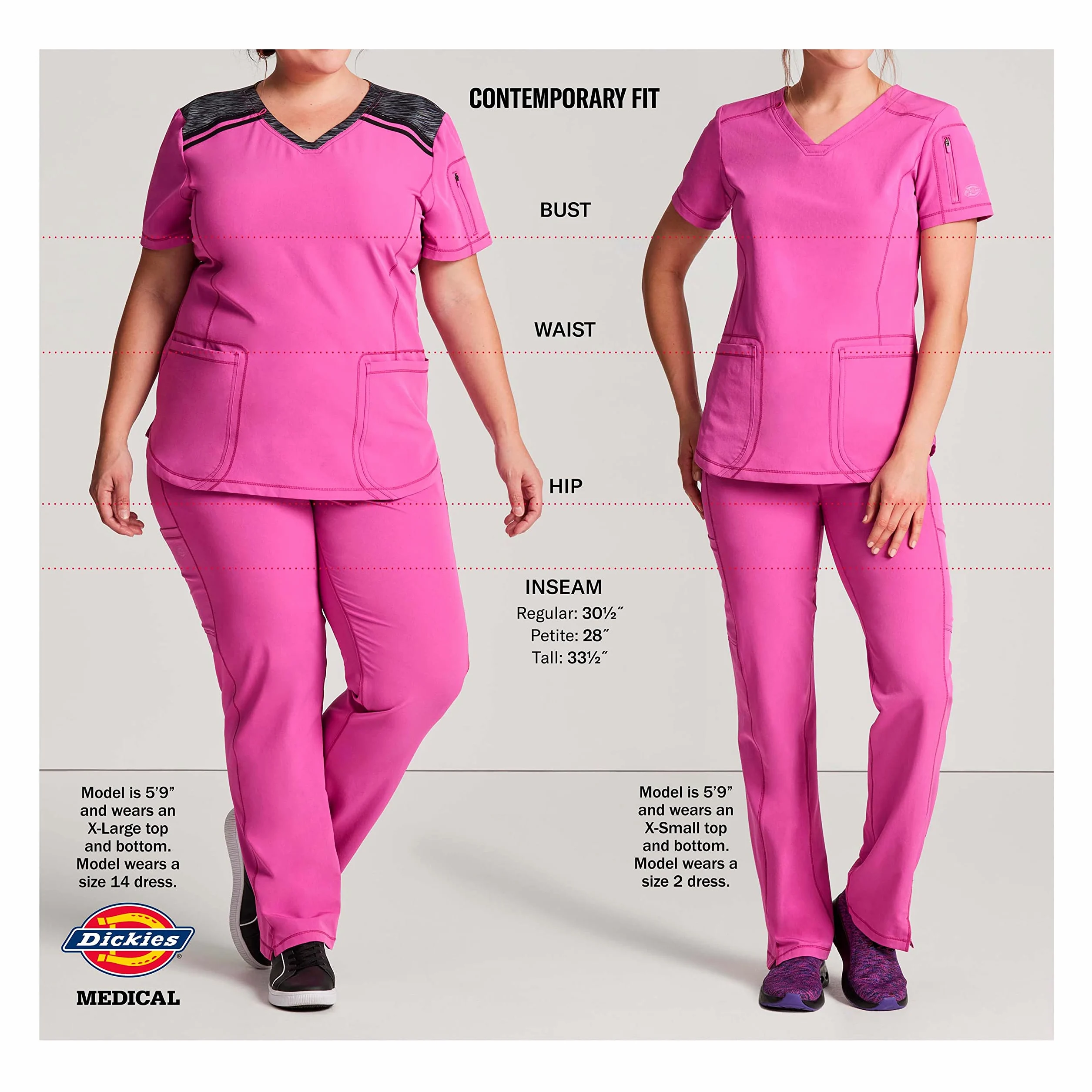 Dickies DK305 - Chaquetas quirúrgicas para mujer, chaqueta de calentamiento frontal con 2 bolsillos
