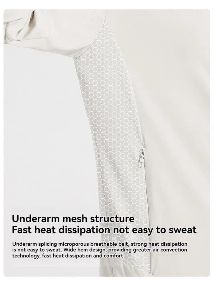 SPF50 Ice Silk Protector solar para hombre, camisas de protección contra erupciones de pesca, camisas de verano con protección solar ligera, abrigo de piel