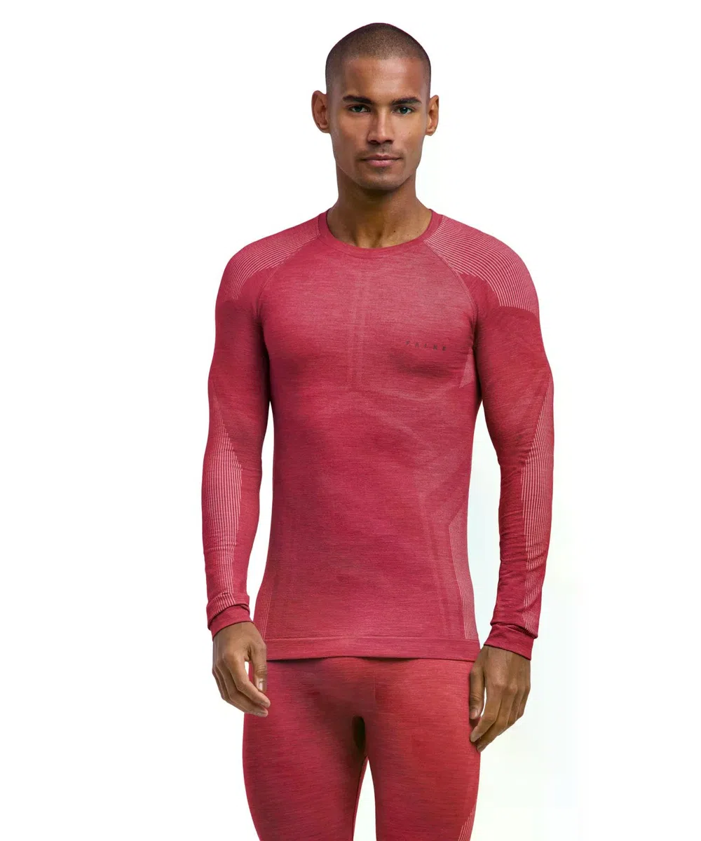 Falke Wool-Tech Light M L/S SH Lana Hilo Funcional Secado Rápido Capa de Base Superior Hombre (Pack de 1)