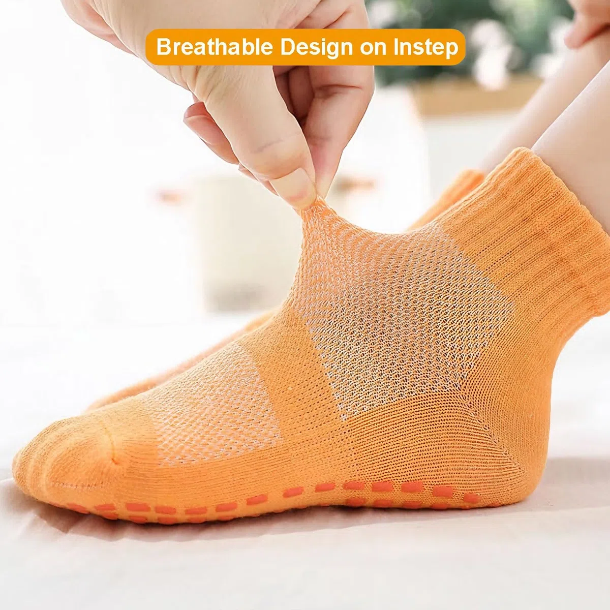 Calcetines para niños pequeños con agarres antideslizantes para cama elástica para niños, paquete de 10 unidades