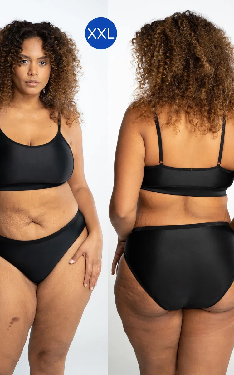 NoBlood - Bikini Menstrual 2 Piezas XXS-XXL con Tirantes Ajustables | Bañador menstrual: absorbente, cómodo y con protección reforzada. Para playa, mar y piscina.