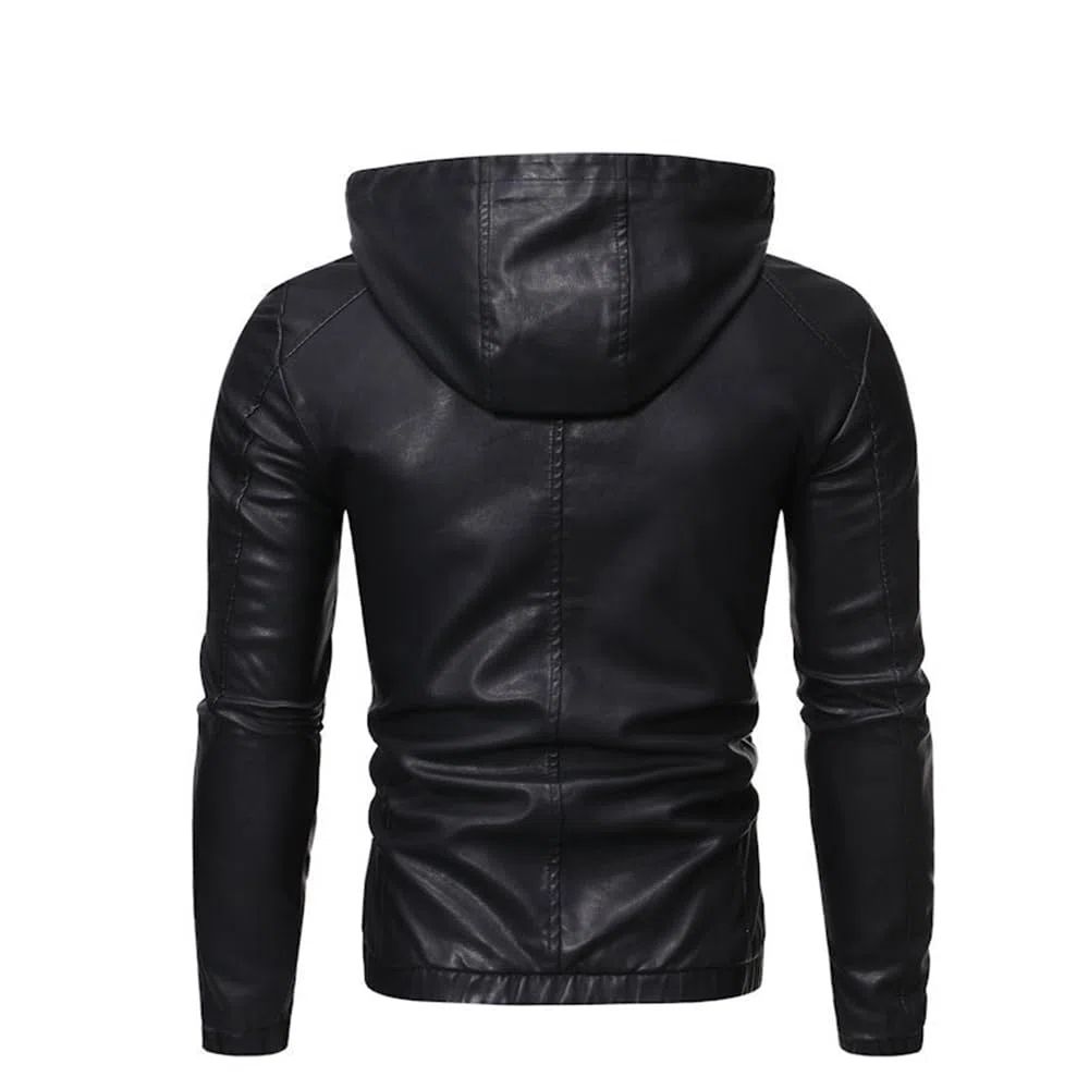 Men Long Sleeve Jacket Men Casual Fashion Handsome Transition Jacket Men Youth Personality Trend Synthetic Leather Jacket Men Regular Fit Comfortable Warm Cold Jacket