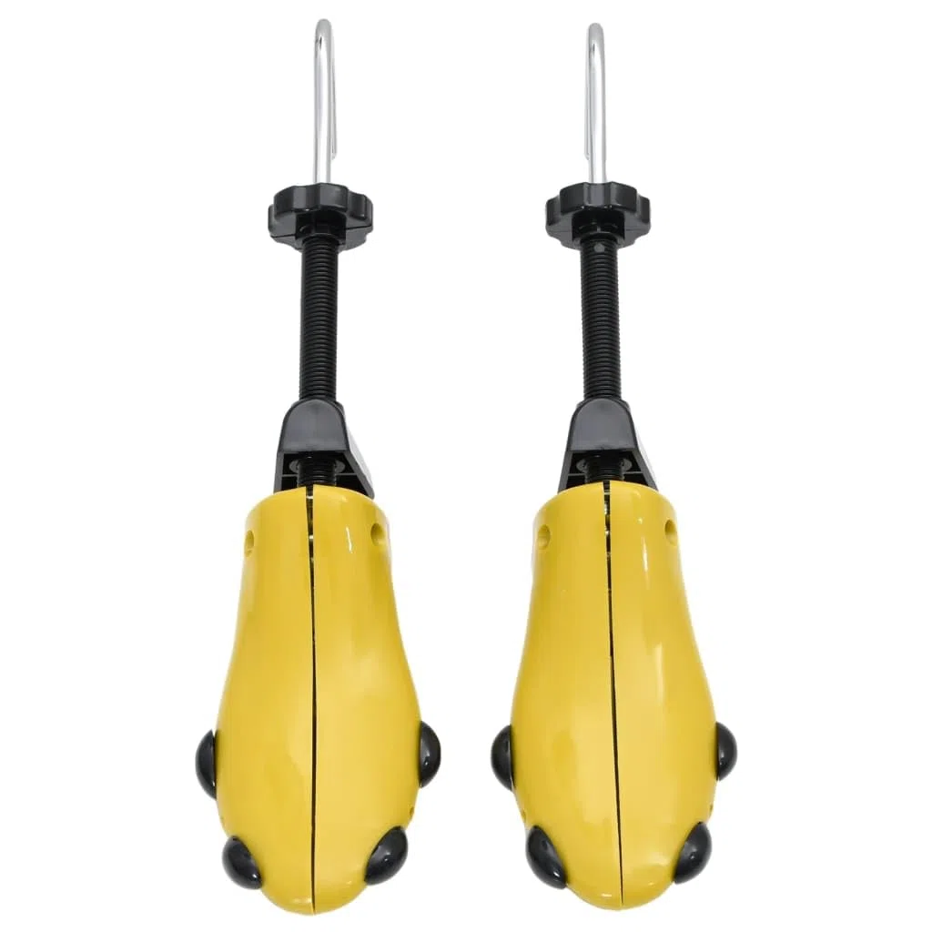 Horma de zapatos con calzador amarillo de plástico UE 34-37, expansor de zapatos para mujer, tensor de botas para estirar, moldear y cuidar zapatos deportivos y zapatos de ocio