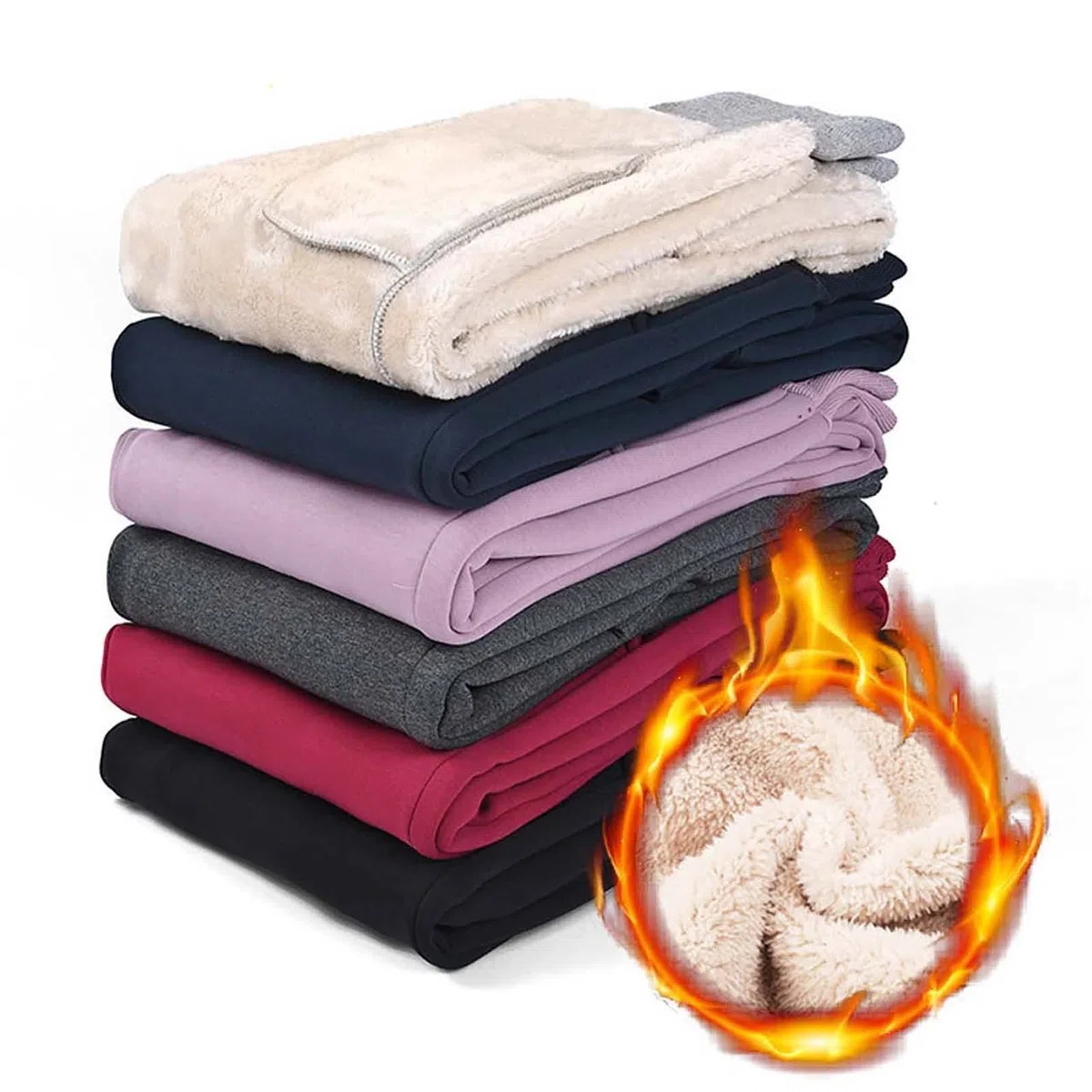 Pantalones De Chándal Cálidos De Invierno For Mujer, Pantalones Deportivos con Forro De Sherpa Súper Gruesos Y Bolsillos, Pantalones con Forro Polar Térmico, Pantalones For Correr Leggings