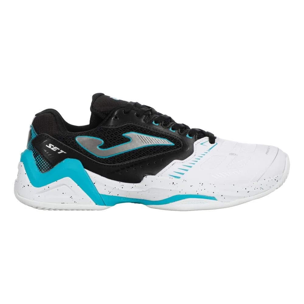 Zapatilla Hombre Padel Set (Blanco-Negro, Sistema Tallas Calzado EU, Adulto, Hombre, Números, Mediano, 43)