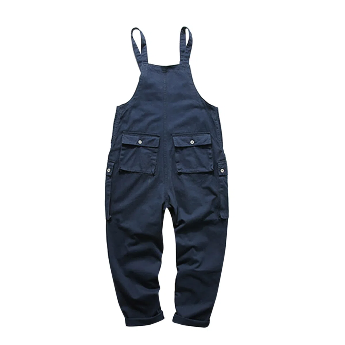 Peto de algodón para hombre, pantalones de trabajo largos de verano, tallas grandes, holgados, varios bolsillos, pantalones de trabajo, transpirables, cómodos, con tirantes ajustables