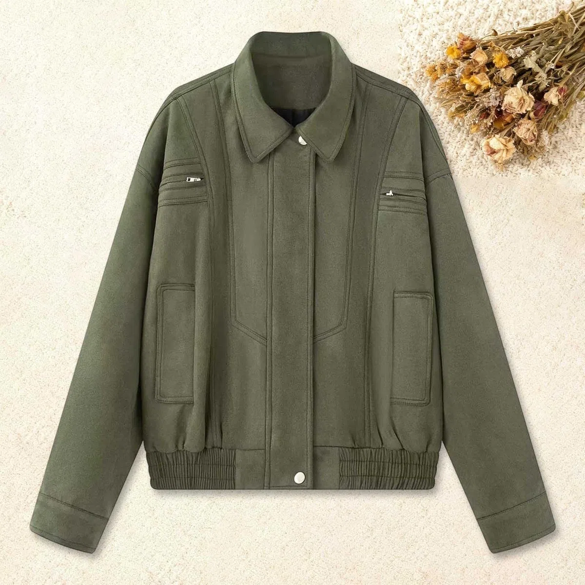 Generisch Gabardina elegante y cálida para mujer, abrigo de entretiempo, chaqueta de invierno de manga larga, para otoño e invierno