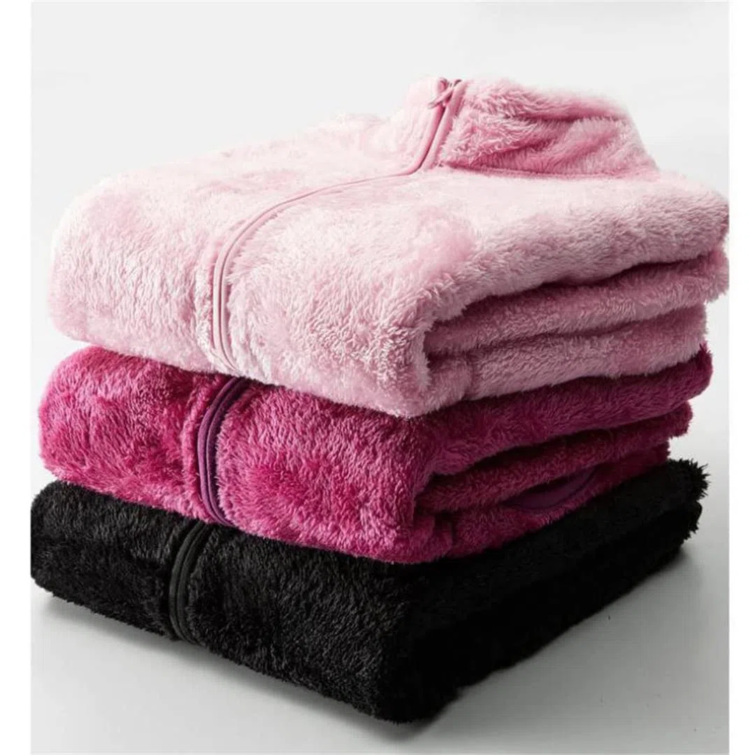 Chaqueta De Forro Polar Ligera con Cremallera para Hombre, Sudadera Cálida De Forro Polar Coralino De Doble Cara con Bolsillos