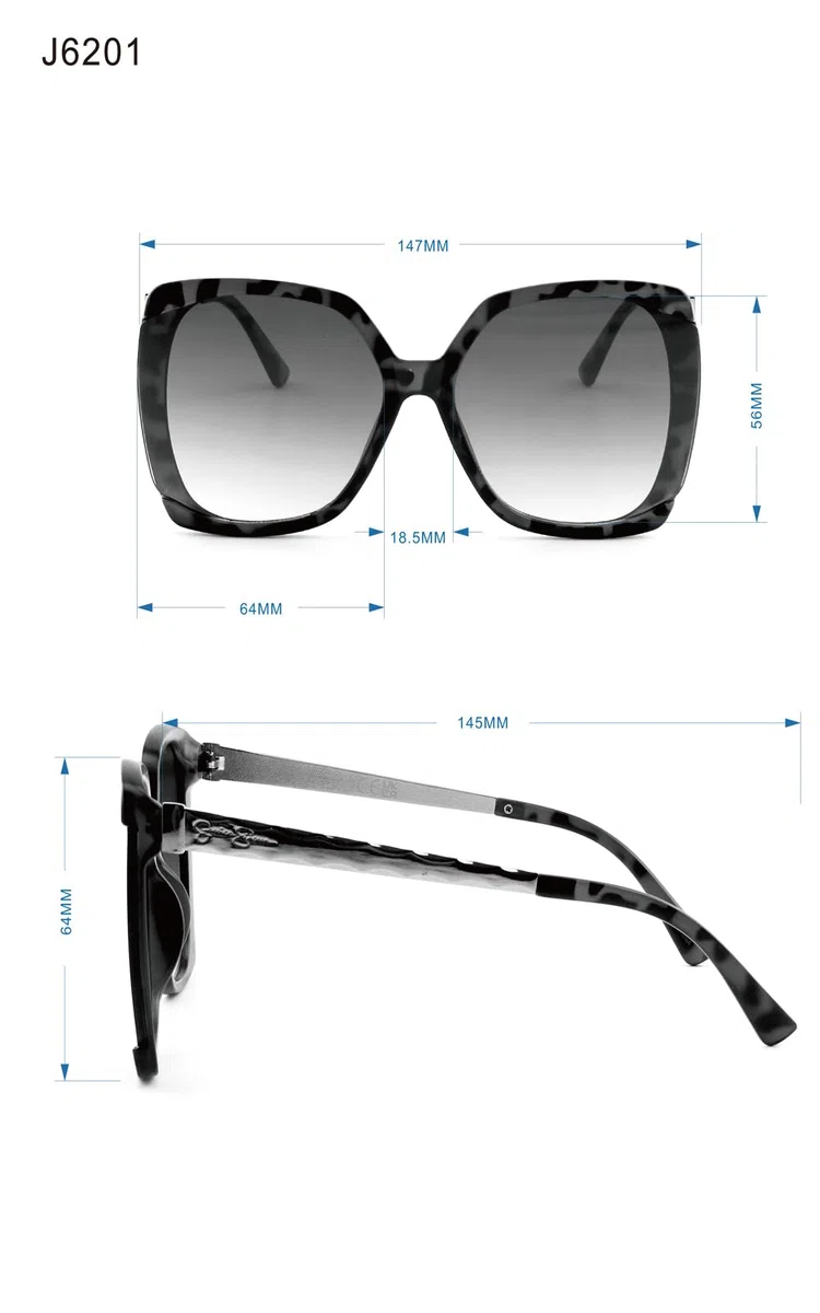 Jessica Simpson Gafas de sol cuadradas de gran tamaño J6201 para mujer con protección UV400. Regalos glamurosos para ella, 64 mm