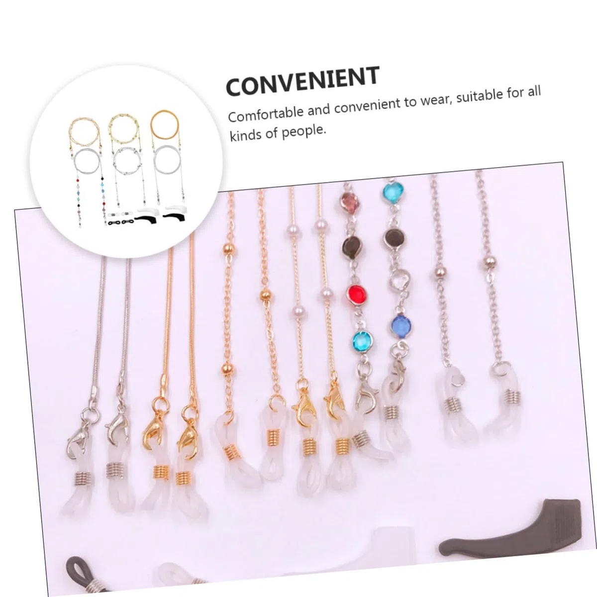 BESTYASH Cadena De Máscara De Cadena Para Gafas Elegantes Decoraciones De Gafas Cordones Para Anteojos Anti-perdida Cuerdas Antipérdida Para Gafas Cuerdas Para Anteojos La Cadena